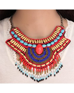 Splendid Beads Combo Golden Bohemian Fashion Costume Necklace