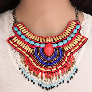 Splendid Beads Combo Golden Bohemian Fashion Costume Necklace