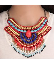 Splendid Beads Combo Golden Bohemian Fashion Costume Necklace