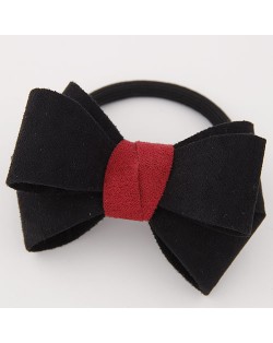 Korean Fashion Adorable Bowknot Cloth Hair Band - Black