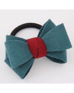 Korean Fashion Adorable Bowknot Cloth Hair Band - Green