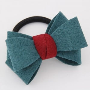 Korean Fashion Adorable Bowknot Cloth Hair Band - Green