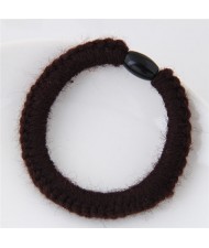 Knitting Wool Weaving Fashion Hair Band - Brown