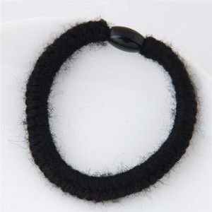 Knitting Wool Weaving Fashion Hair Band - Black