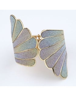 Angle Wings Dull Polish Texture Fashion Bangle - Gradient