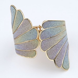 Angle Wings Dull Polish Texture Fashion Bangle - Gradient