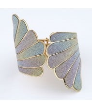 Angle Wings Dull Polish Texture Fashion Bangle - Gradient