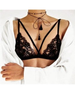 Creative Tie Fashion Tassel Design Choker Necklace