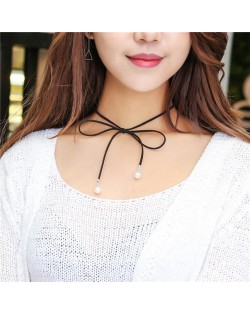 Elegant Bowknot Fashion Rope Choker Necklace