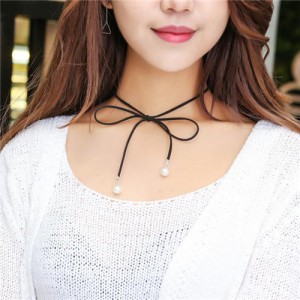 Elegant Bowknot Fashion Rope Choker Necklace