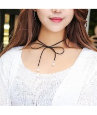 Elegant Bowknot Fashion Rope Choker Necklace