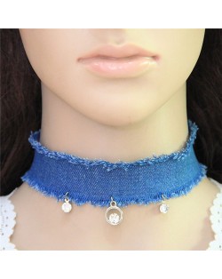 Shining Gem Pendants Jeans Fashion Necklet