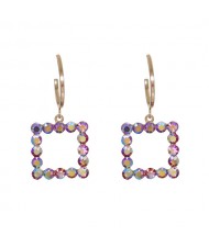 Simple Rhinestone Inlaid Rivets Earrings