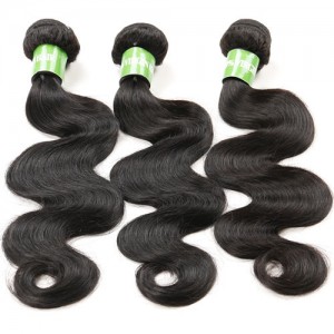 3 Bundles 100% Human Hair Body Wave Brazilian Virgin Hair Weaves/ Wefts