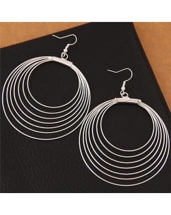 Bold Hoops Fashion Alloy Costume Earrings