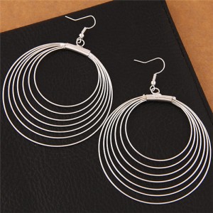 Bold Hoops Fashion Alloy Costume Earrings