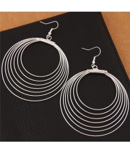 Bold Hoops Fashion Alloy Costume Earrings