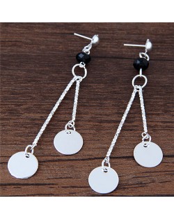 Dangling Plain Alloy Plates Fashion Stud Earrings