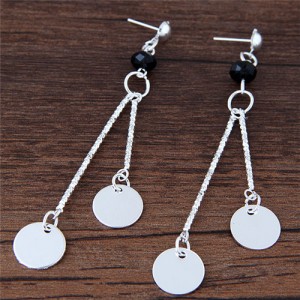 Dangling Plain Alloy Plates Fashion Stud Earrings