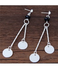 Dangling Plain Alloy Plates Fashion Stud Earrings