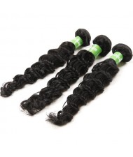 3 Bundles Deep Wave 100% Human Hair Brazilian Virgin Hair Weaves/ Wefts