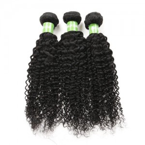 3 Bundles Kinky Curly 100% Human Hair Brazilian Virgin Hair Weaves/ Wefts
