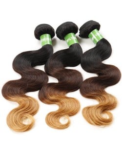 3 Bundles 100% Human Hair Body Wave Color T1B/4/27 Brazilian Virgin Hair Weaves/ Wefts