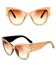 8 Colors Available Golden Decoration Embellished Cat Eye Shape Street High Fashion Sunglasses
