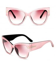 8 Colors Available Golden Decoration Embellished Cat Eye Shape Street High Fashion Sunglasses