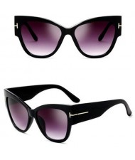 8 Colors Available Golden Decoration Embellished Cat Eye Shape Street High Fashion Sunglasses