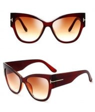 8 Colors Available Golden Decoration Embellished Cat Eye Shape Street High Fashion Sunglasses