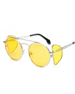 7 Colors Available Unique Four Lens Design High Fashion Sunglasses