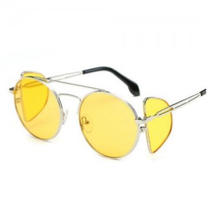 7 Colors Available Unique Four Lens Design High Fashion Sunglasses