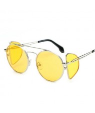 7 Colors Available Unique Four Lens Design High Fashion Sunglasses