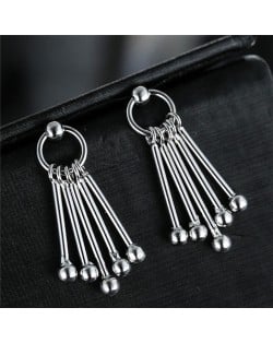 Dangling Studs Design High Fashion Hoop Stud Earrings