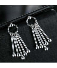Dangling Studs Design High Fashion Hoop Stud Earrings