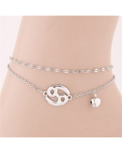 Twelve Constellations Series Sweet Style Women Fashion Anklets - Cancer