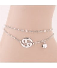 Twelve Constellations Series Sweet Style Women Fashion Anklets - Cancer