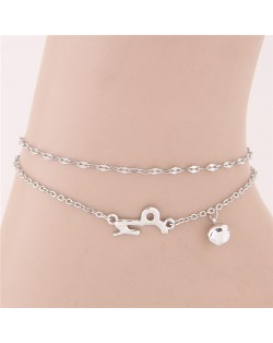 Twelve Constellations Series Sweet Style Women Fashion Anklets - Capricornus