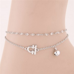 Twelve Constellations Series Sweet Style Women Fashion Anklets - Libra