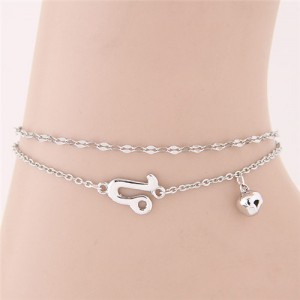 Twelve Constellations Series Sweet Style Women Fashion Anklets - Leo