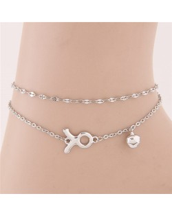 Twelve Constellations Series Sweet Style Women Fashion Anklets - Taurus