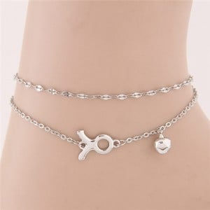 Twelve Constellations Series Sweet Style Women Fashion Anklets - Taurus