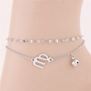Twelve Constellations Series Sweet Style Women Fashion Anklets - Virgo