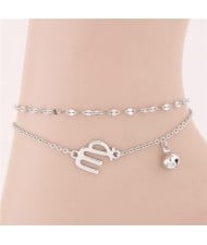 Twelve Constellations Series Sweet Style Women Fashion Anklets - Virgo