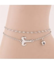 Twelve Constellations Series Sweet Style Women Fashion Anklets - Aries