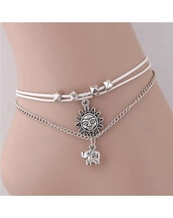 Twelve Constellations Series Sweet Style Women Fashion Anklets - Pisces