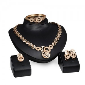 Seashell Inspired Wedding Party 4pcs Fashion Jewelry Set