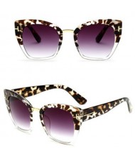 8 Colors Available Cat Eye Frame Leopard Prints Theme Star Fashion Sunglasses