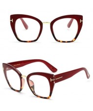 8 Colors Available Cat Eye Frame Leopard Prints Theme Star Fashion Sunglasses